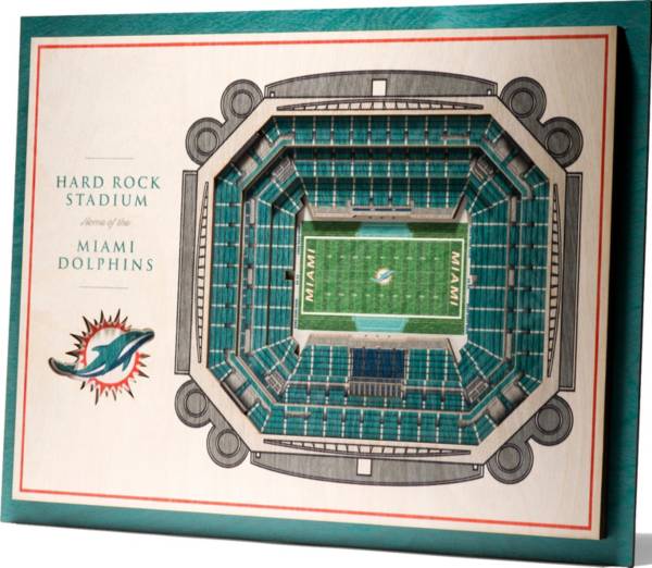 You the Fan Miami Dolphins 5-Layer StadiumViews 3D Wall Art