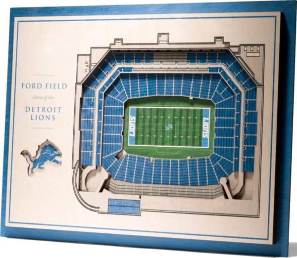 You the Fan Detroit Lions 5-Layer StadiumViews 3D Wall Art