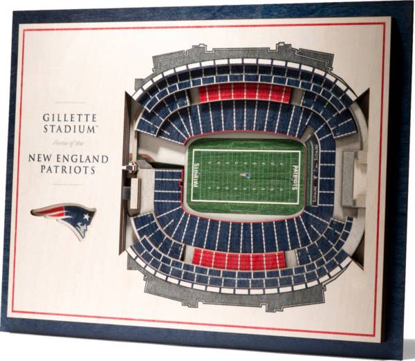 You The Fan New England Patriots 5 Layer Stadiumviews 3d Wall Art