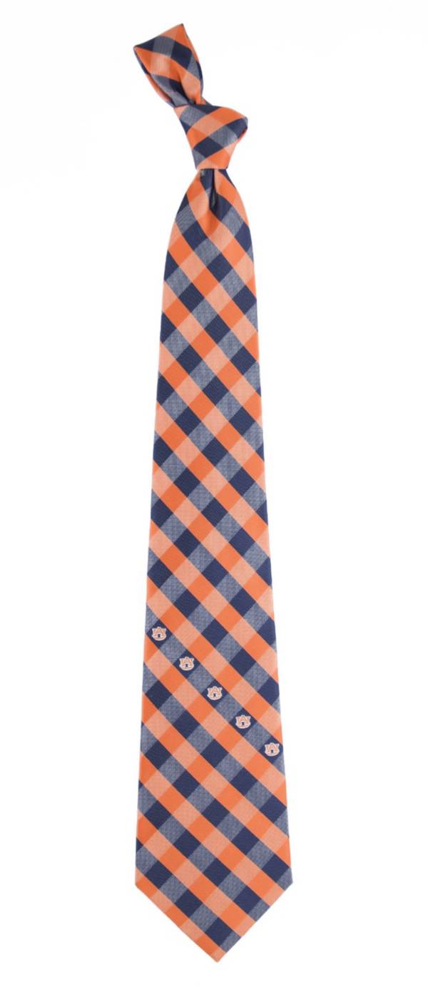 Eagles Wings Auburn Tigers Check Necktie