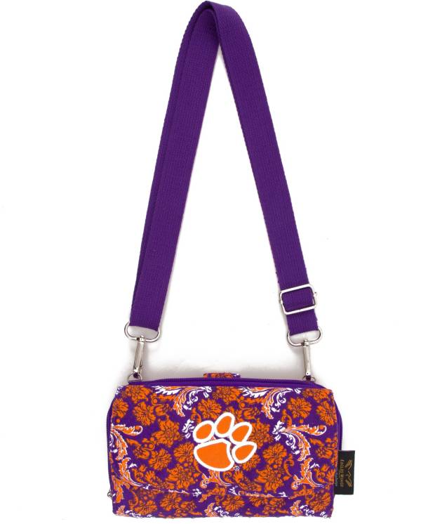 Eagles Wings Clemson Tigers Quilted Cotton Cross Body Wallet