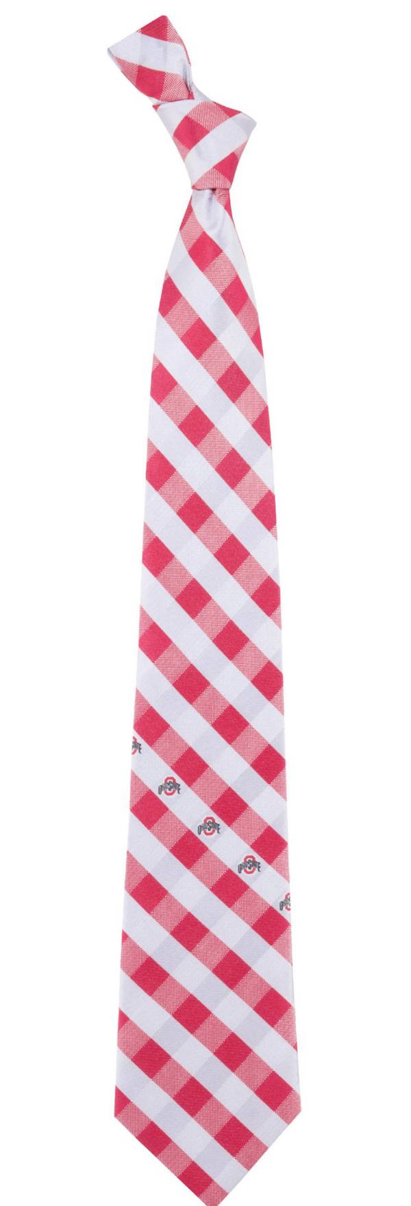 Eagles Wings Ohio State Buckeyes Check Necktie