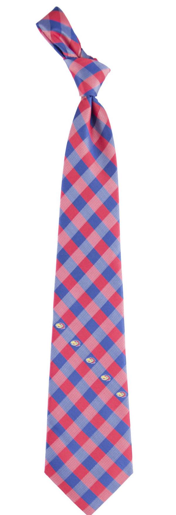 Eagles Wings Kansas Jayhawks Check Necktie