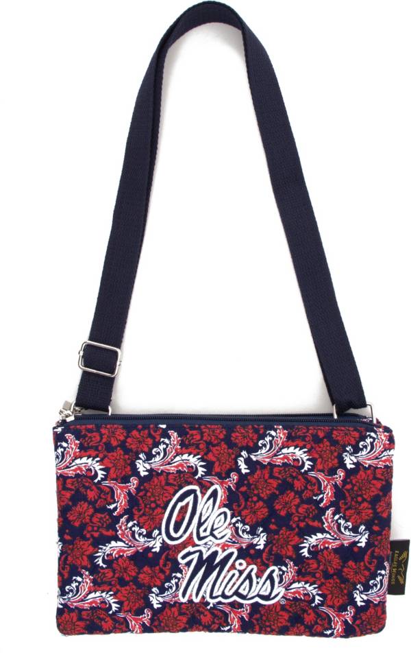 Eagles Wings Ole Miss Rebels Quilted Cotton Cross Body Purse