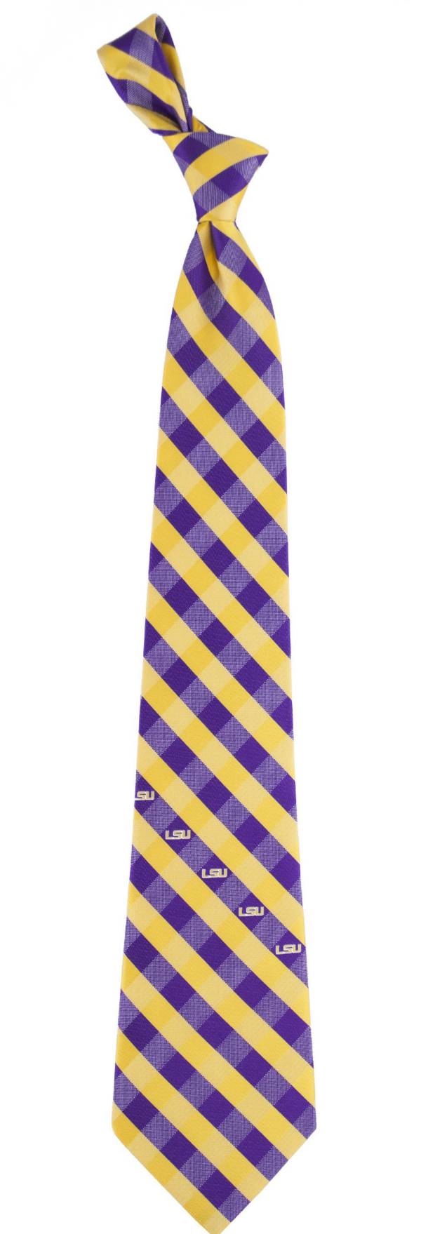 Eagles Wings LSU Tigers Check Necktie