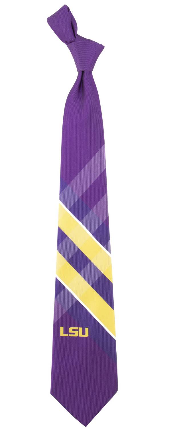 Eagles Wings LSU Tigers Grid Necktie