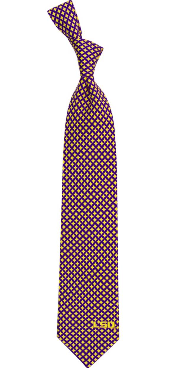 Eagles Wings LSU Tigers Print Silk Necktie