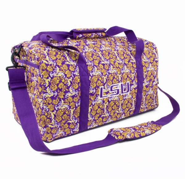 Eagles Wings LSU Tigers Quilted Cotton Large Duffle Bag