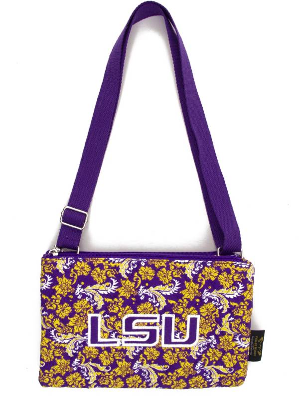 Eagles Wings LSU Tigers Quilted Cotton Cross Body Purse