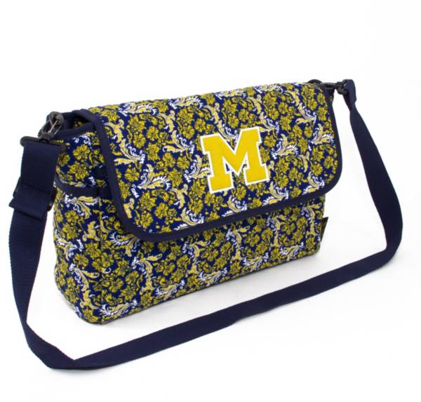 Eagles Wings Michigan Wolverines Quilted Cotton Messenger Bag