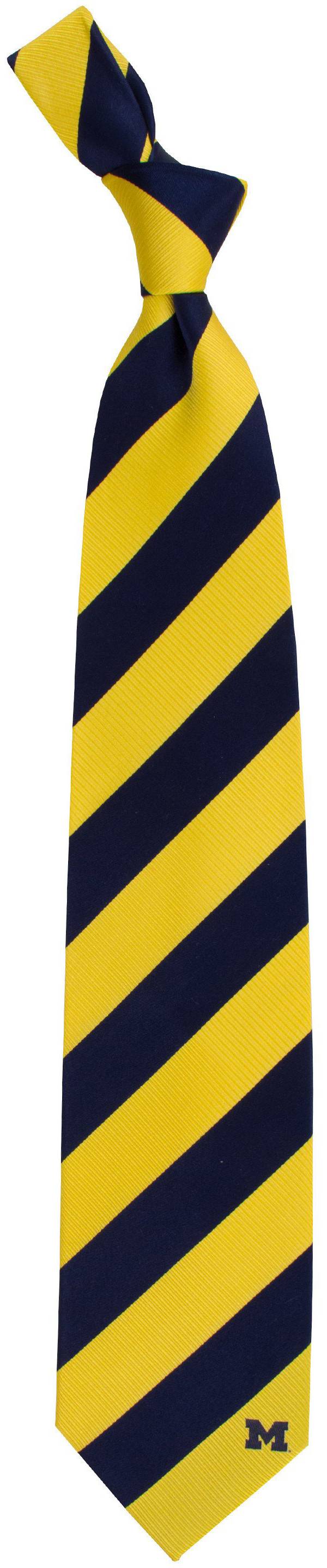 Eagles Wings Michigan Wolverines Woven Silk Necktie