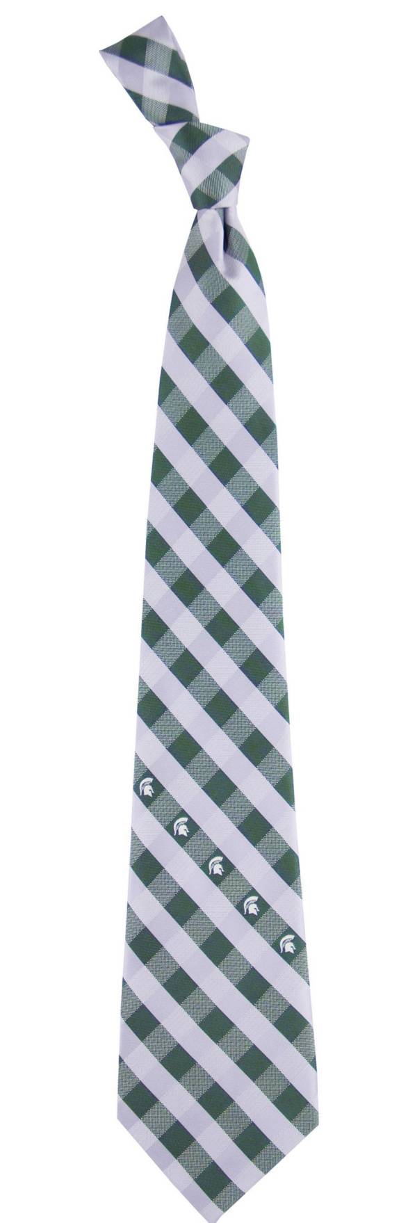 Eagles Wings Michigan State Spartans Check Necktie