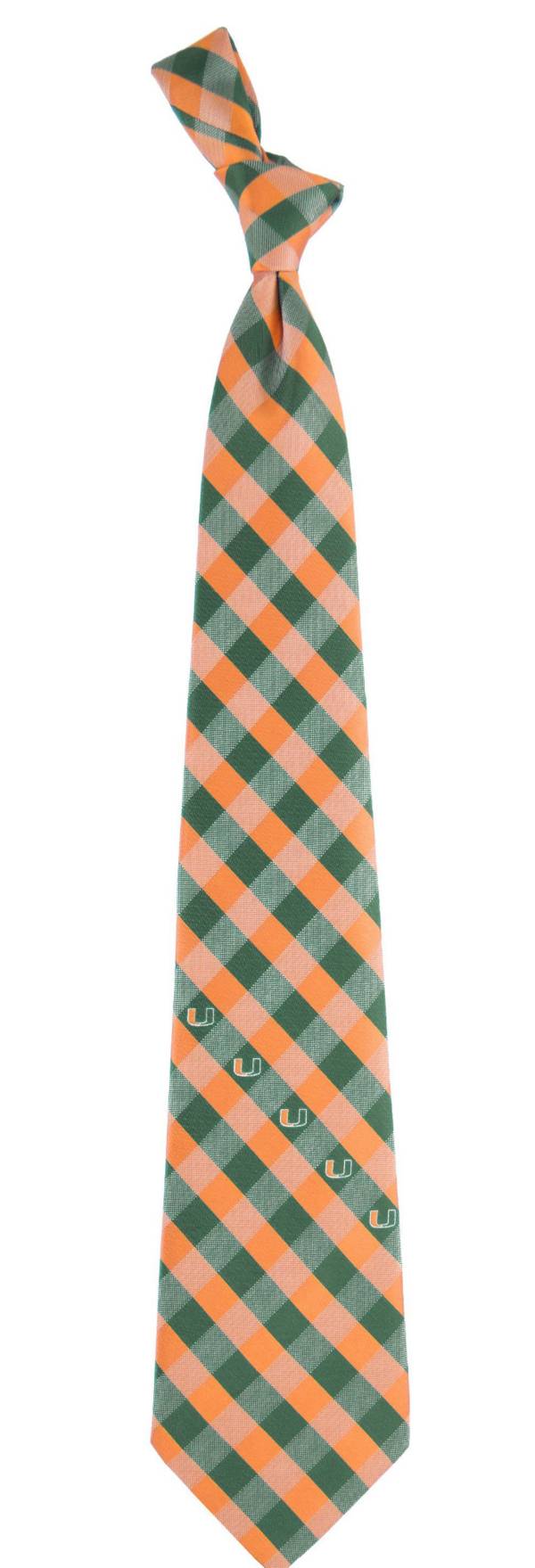 Eagles Wings Miami Hurricanes Check Necktie