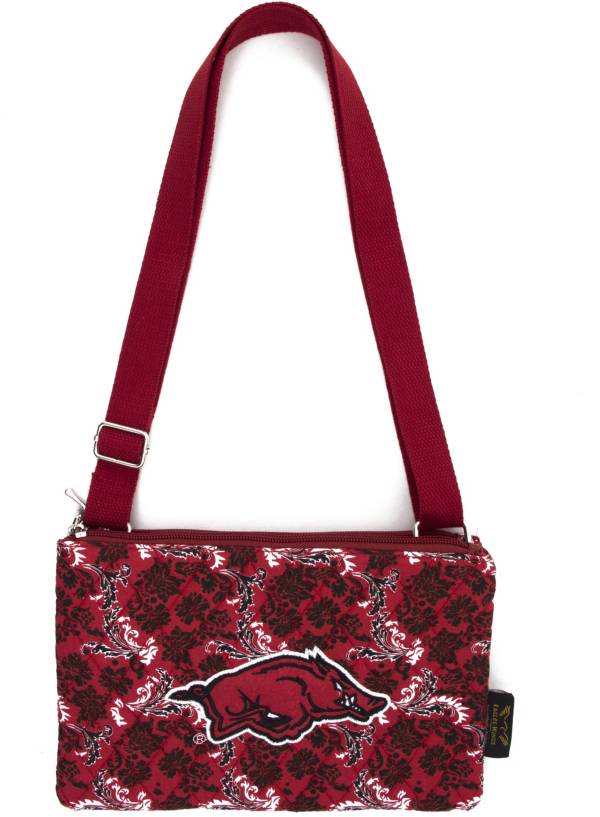 Eagles Wings Arkansas Razorbacks Quilted Cotton Cross Body Purse