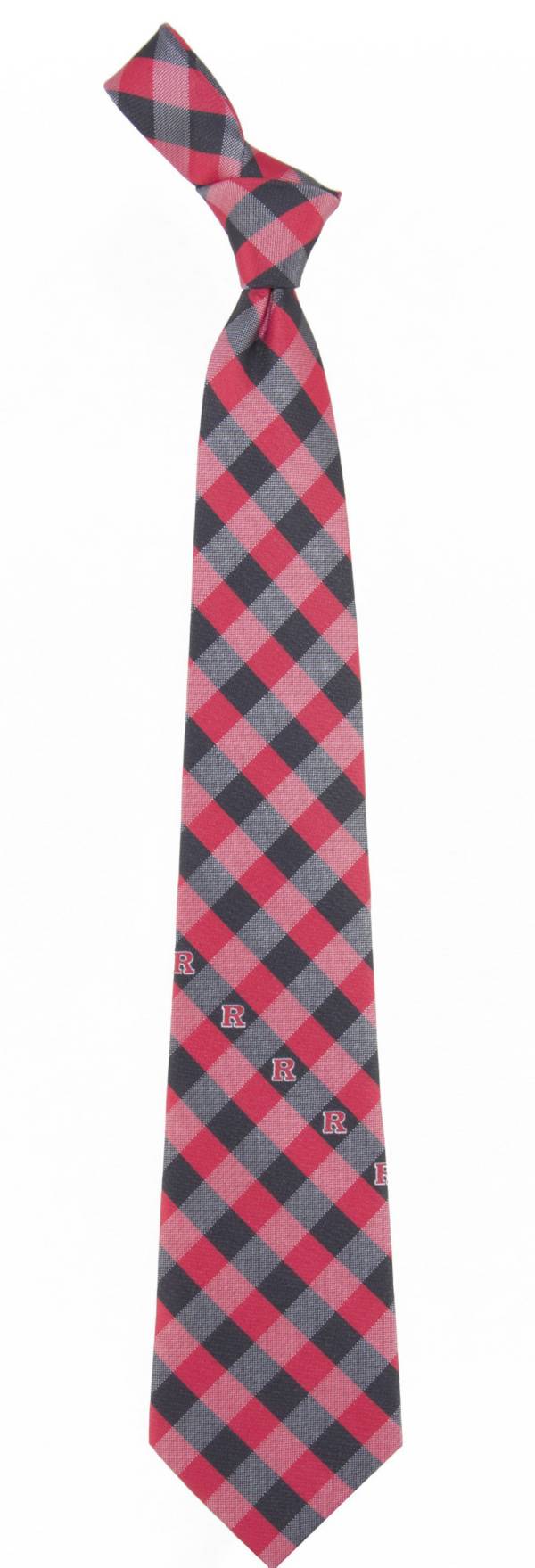 Eagles Wings Rutgers Scarlet Knights Check Necktie