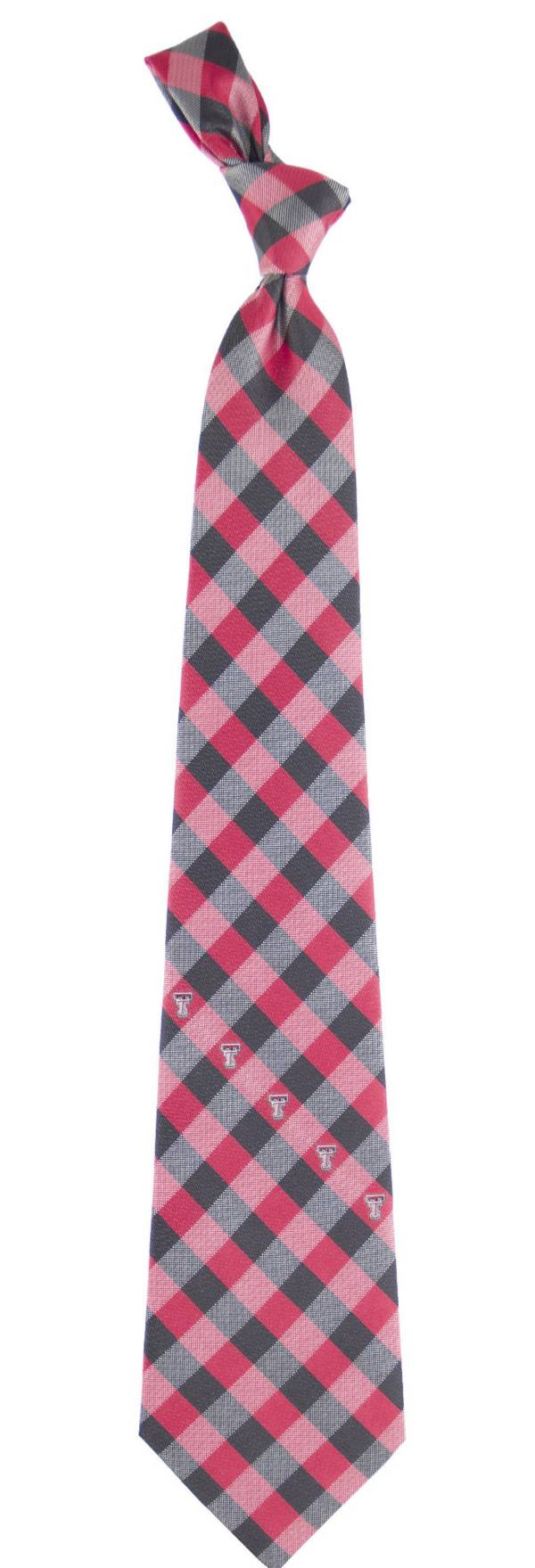 Eagles Wings Texas Tech Red Raiders Check Necktie