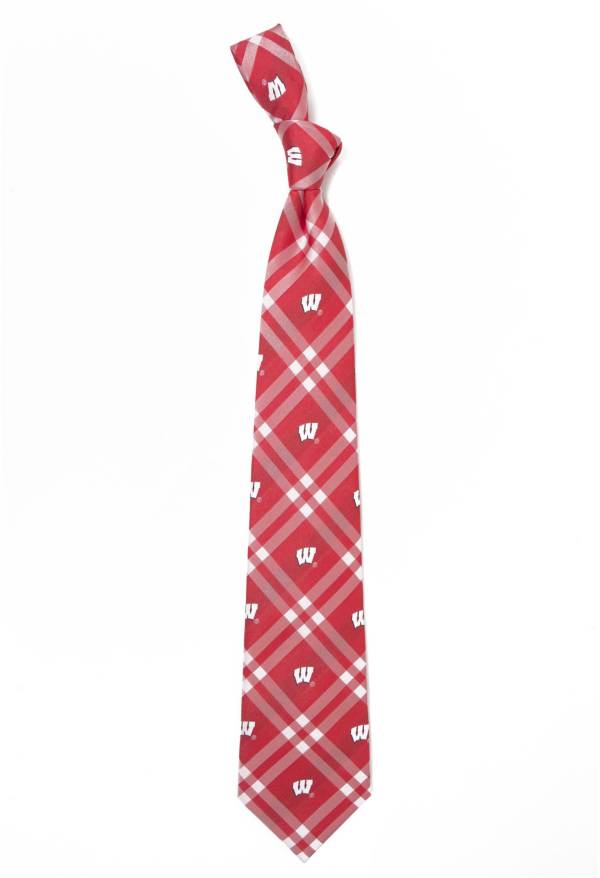 Eagles Wings Wisconsin Badgers Woven Polyester Necktie