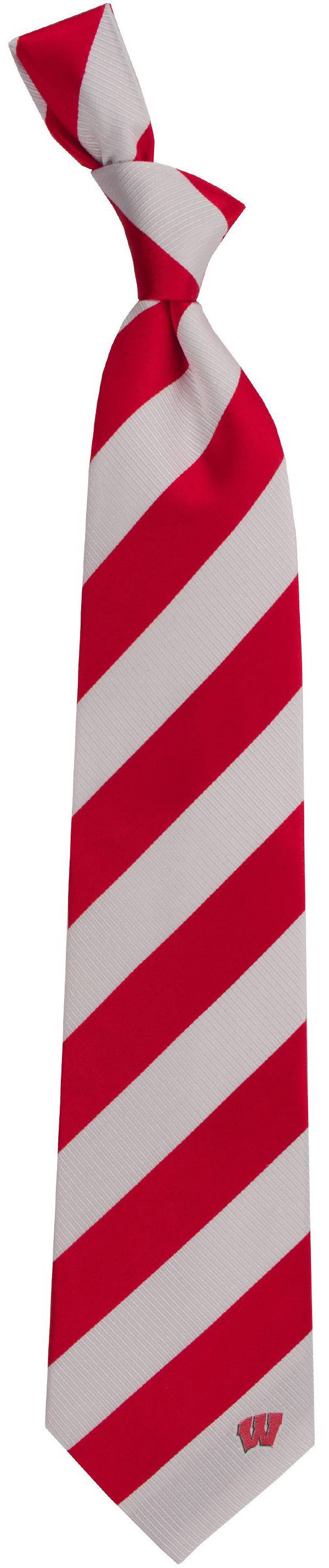 Eagles Wings Wisconsin Badgers Woven Silk Necktie