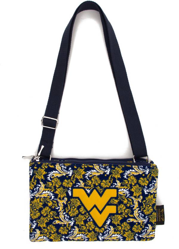 Eagles Wings West Virginia Mountaineers Quilted Cotton Cross Body Purse product image