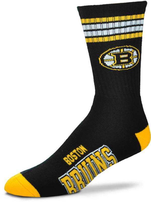 For Bare Feet Boston Bruins 4-Stripe Deuce Crew Socks product image