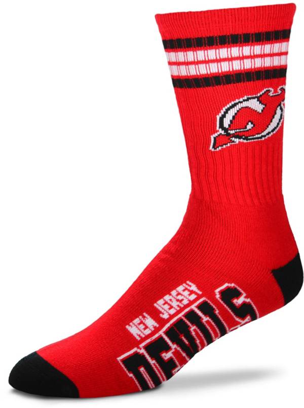 For Bare Feet New Jersey Devils 4-Stripe Deuce Crew Socks product image