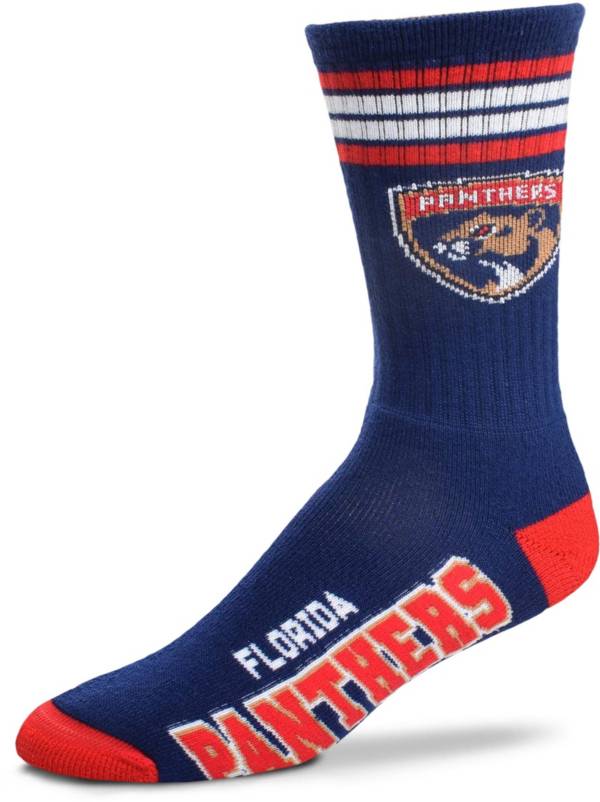 For Bare Feet Florida Panthers 4-Stripe Deuce Crew Socks