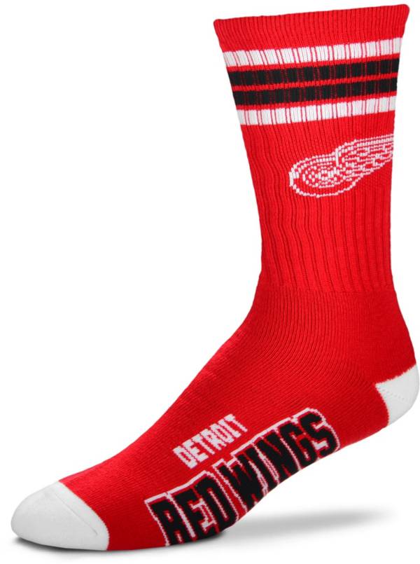 For Bare Feet Detroit Red Wings 4-Stripe Deuce Crew Socks product image