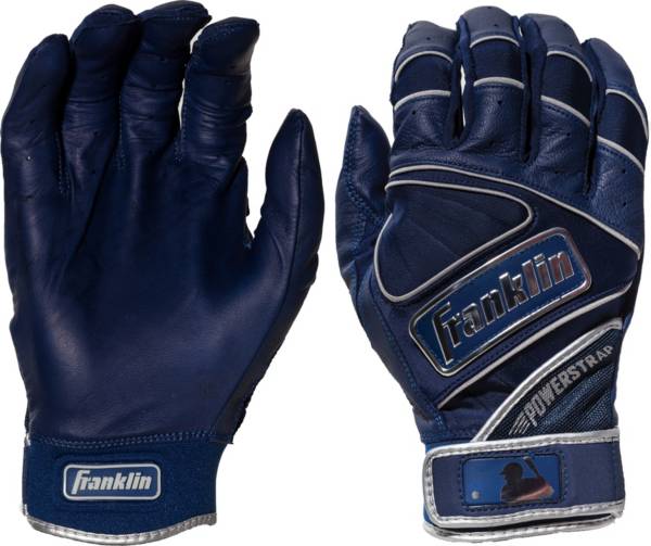 Franklin Adult Powerstrap Chrome Batting Gloves