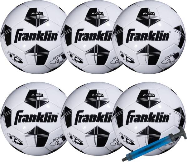 Franklin Competition 100 Soccer Ball with Pump Set - 6 Pack