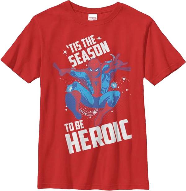 Fifth Sun Boys' Marvel Spider Santa Graphic Tee