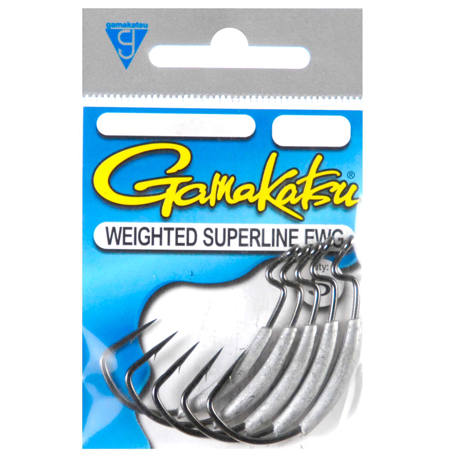 Gamakatsu Weighted Superline EWG Hooks 4/0 - 3 Packs (15 Hooks) 1/16 Oz Black