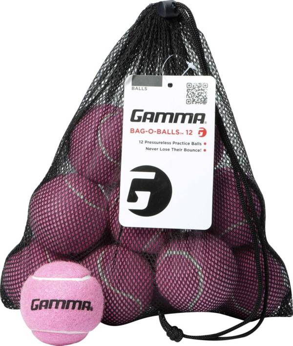 GAMMA Pressureless Practice Tennis Bag-O-Balls - 12 Pack