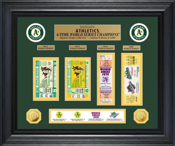 Highland Mint Oakland Athletics World Series Deluxe Gold Coin & Ticket Collection