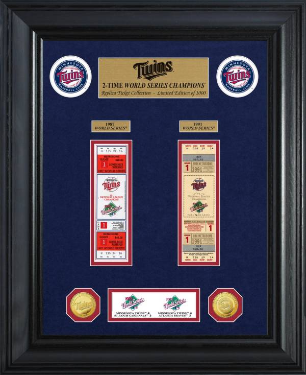 Highland Mint Minnesota Twins World Series Deluxe Gold Coin & Ticket Collection