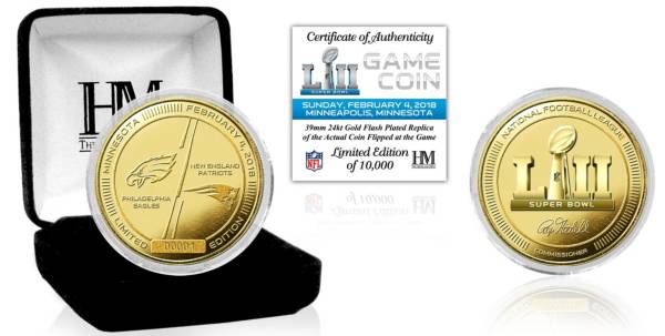 Highland Mint Super Bowl LII Dueling Gold Flip Coin