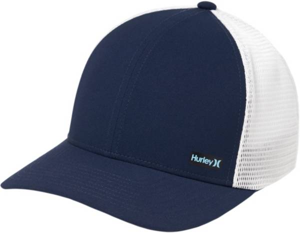 Hurley Men's Blocked Hat Adjustable Snapback Cap Black/Space Blue/Grey 