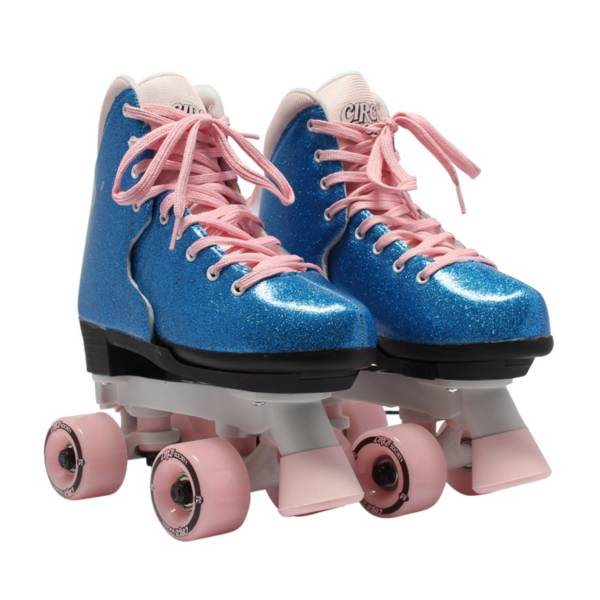 Circle Society Girls' Bling Bubble Gum Quad Roller Skates