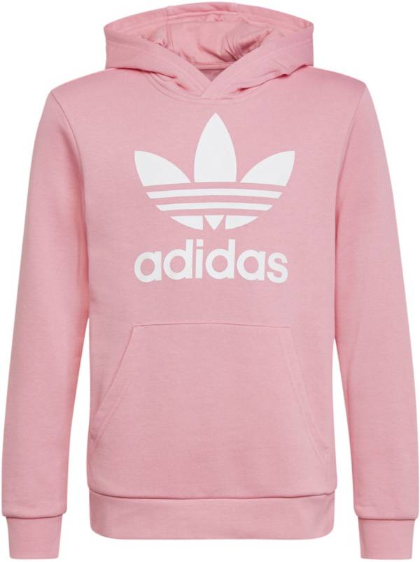adidas Originals Girls' Trefoil Graphic Hoodie