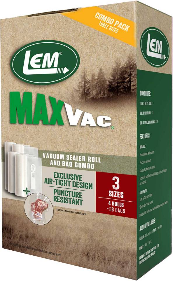 LEM MaxVac Gallon Vacuum Bags and Rolls Combo Pack product image