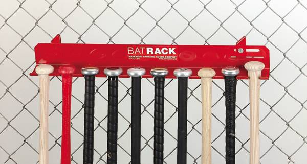 Bat Rack for Fence Hanging Bat Rack for Dugout Steel Holds 10 Bats 