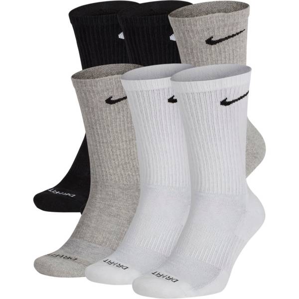 Nike DriFIT Everyday Plus Cushion Training Crew Socks 6 Pack DICK'S Sporting Goods