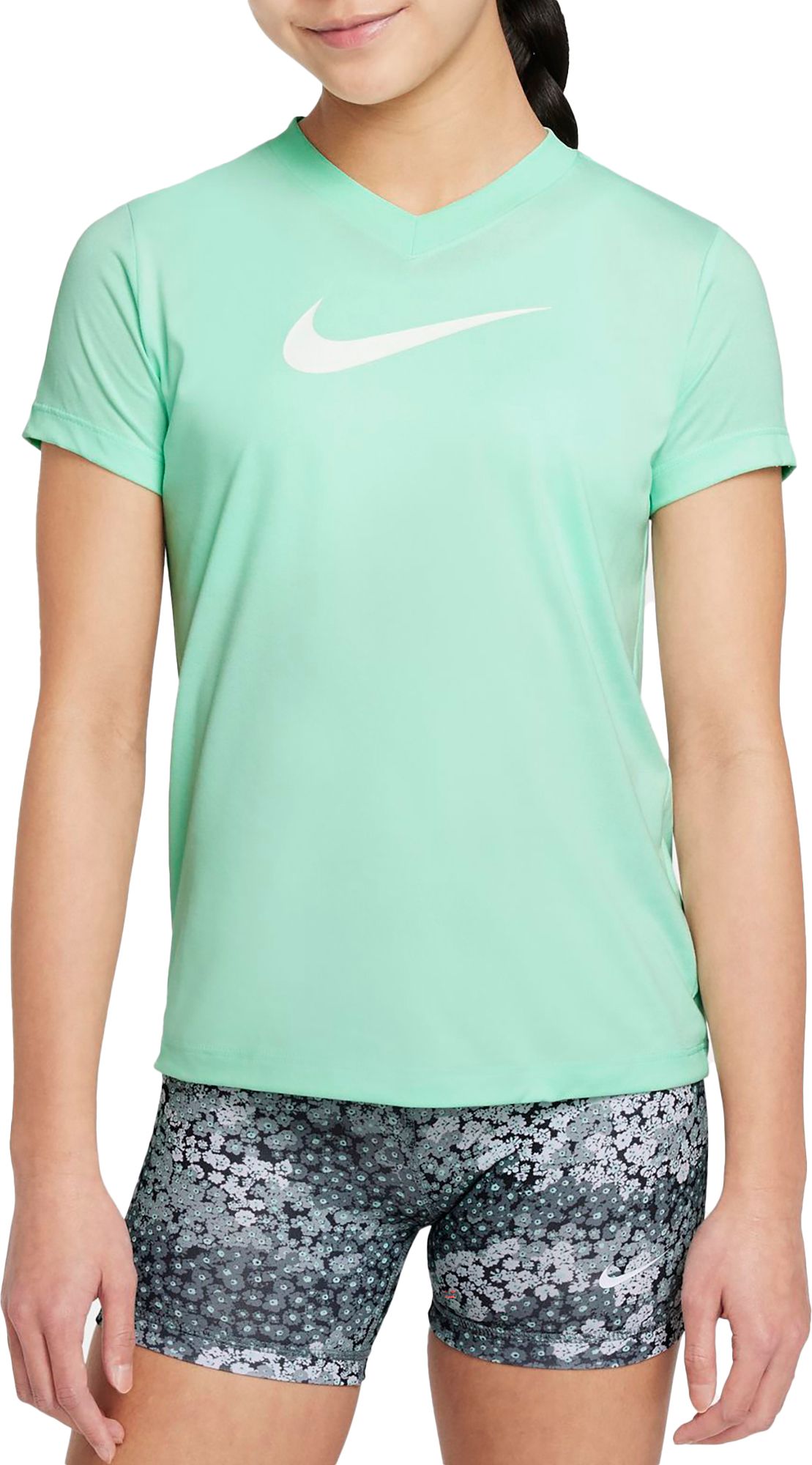 nike v neck t shirts women's