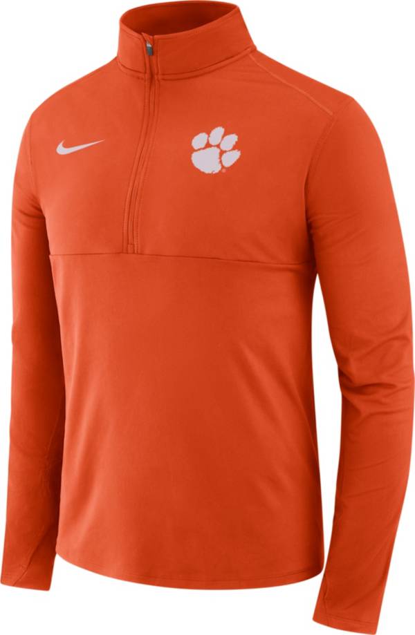 Nike Men's Clemson Tigers Orange Long Sleeve Core Half-Zip Pullover Shirt