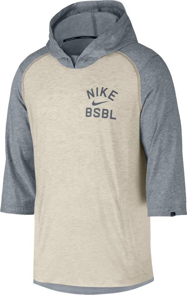 Nike Men's 3/4 Fleece Top Flux Baseball Hoodie