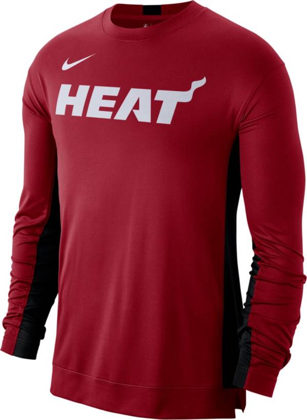 Nike Men's Miami Heat Dri-FIT Long Sleeve Shooting Shirt