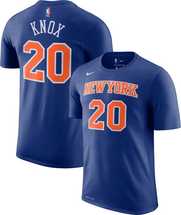 Nike Men's New York Knicks Kevin Knox #20 Dri-FIT Blue T-Shirt