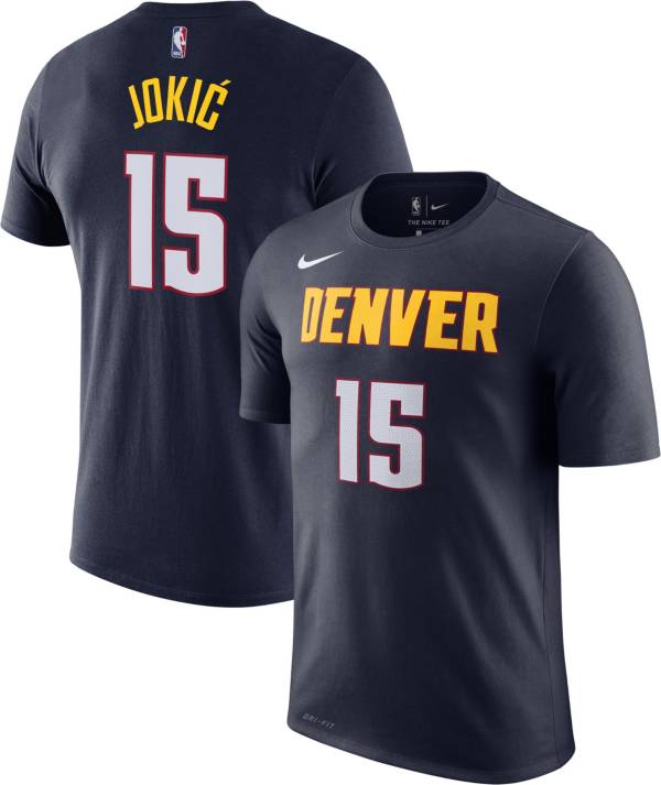Nike Men's Denver Nuggets Nikola Jokic #15 Dri-FIT Navy T-Shirt