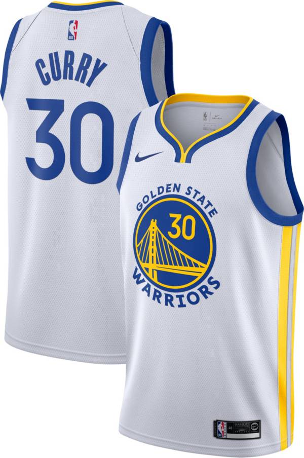 Nike Men's Golden State Warriors Stephen Curry #30 White Dri-FIT Swingman Jersey