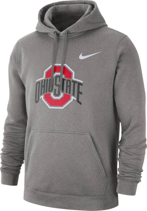 Nike Men's Ohio State Buckeyes Gray Club Fleece Pullover Hoodie product image