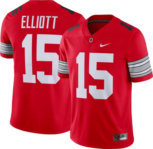 Nike Men's Ezekiel Elliott Ohio State Buckeyes #15 Scarlet Dri-FIT Game Football Jersey product image